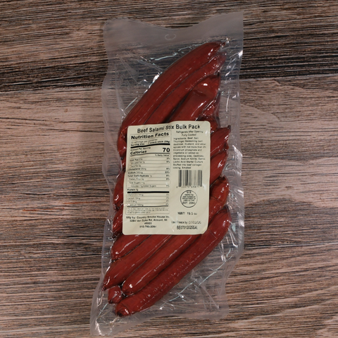 Beef Salami Short Snack Stix 24 Pack