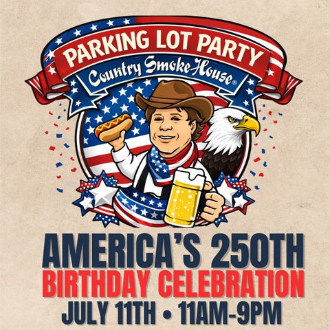 The Parking Lot Party Logo on a beige background.