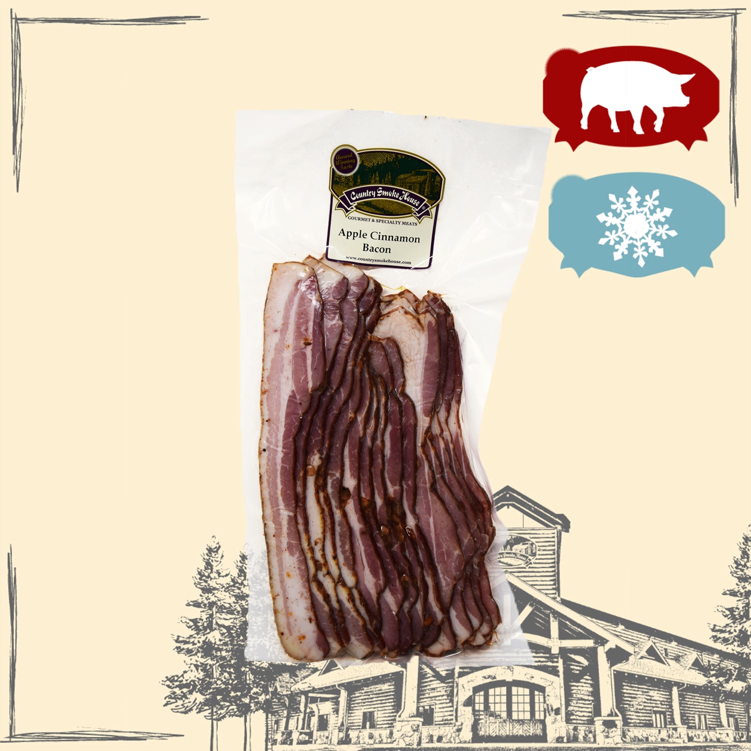 Premium Sugar Cured Apple Cinnamon Bacon