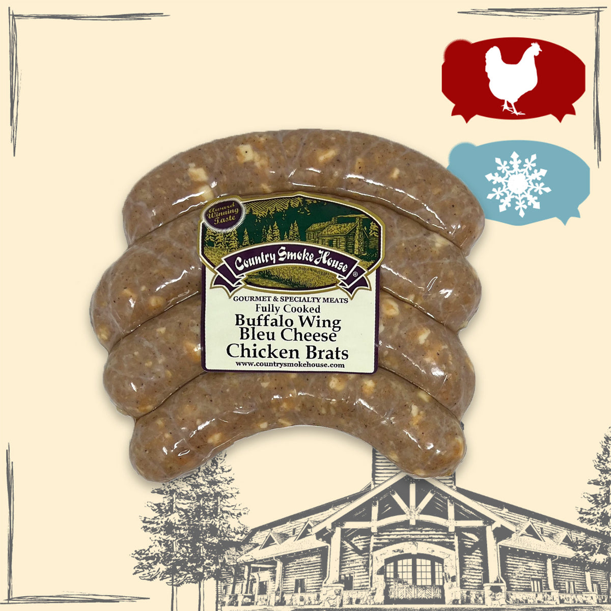 Buffalo Wing Bleu Cheese Chicken Brats Country Smoke House