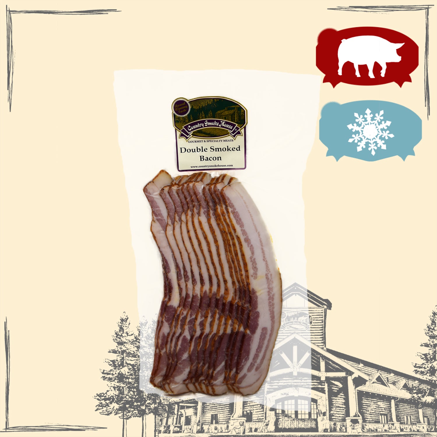 Premium Sugar Cured Double Smoked Bacon