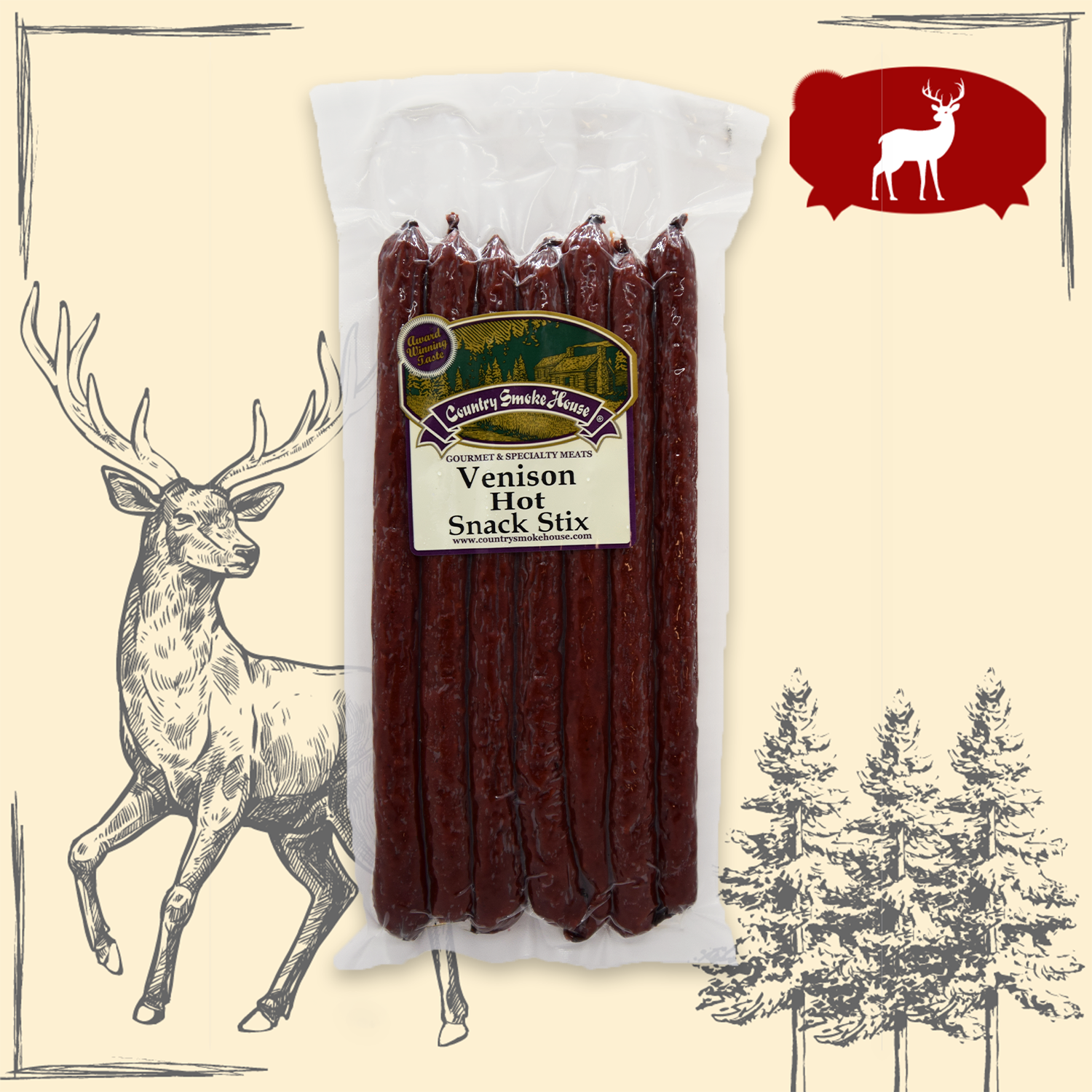 Venison Hot Snack Sticks