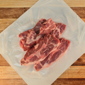 Five pounds of pork country ribs on butcher paper