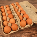Two Dozen Eggs on a wooden surface