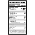 Nutrition facts label for Beef BBQ Snack Stix