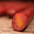 Close-up of a sliced Beef Cheddar Cheese Snack Stix