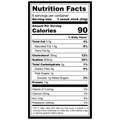 Nutrition facts label for Beef Mild Snack Stix