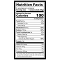Nutrition facts label for BBQ Buffalo Snack Stix