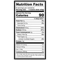 Nutrition facts label for Buffalo Snack Stix 