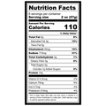 Nutrition facts label for a Cheddar Jalapeno Summer Sausage