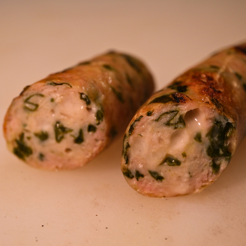 Spinach Feta Chicken Brats