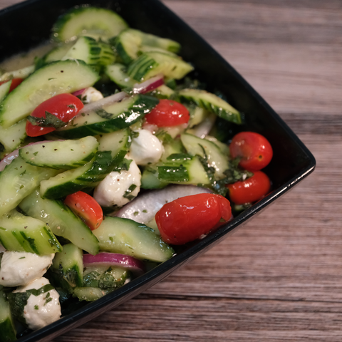 Cucumber Tomato Mozzarella Salad