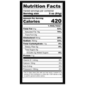 Nutrition facts label for Premium Sugar Cured Double Smoked Bacon