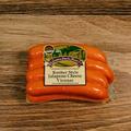 Packaged Kosher Style Jalapeno Cheese Viennas on a wooden surface