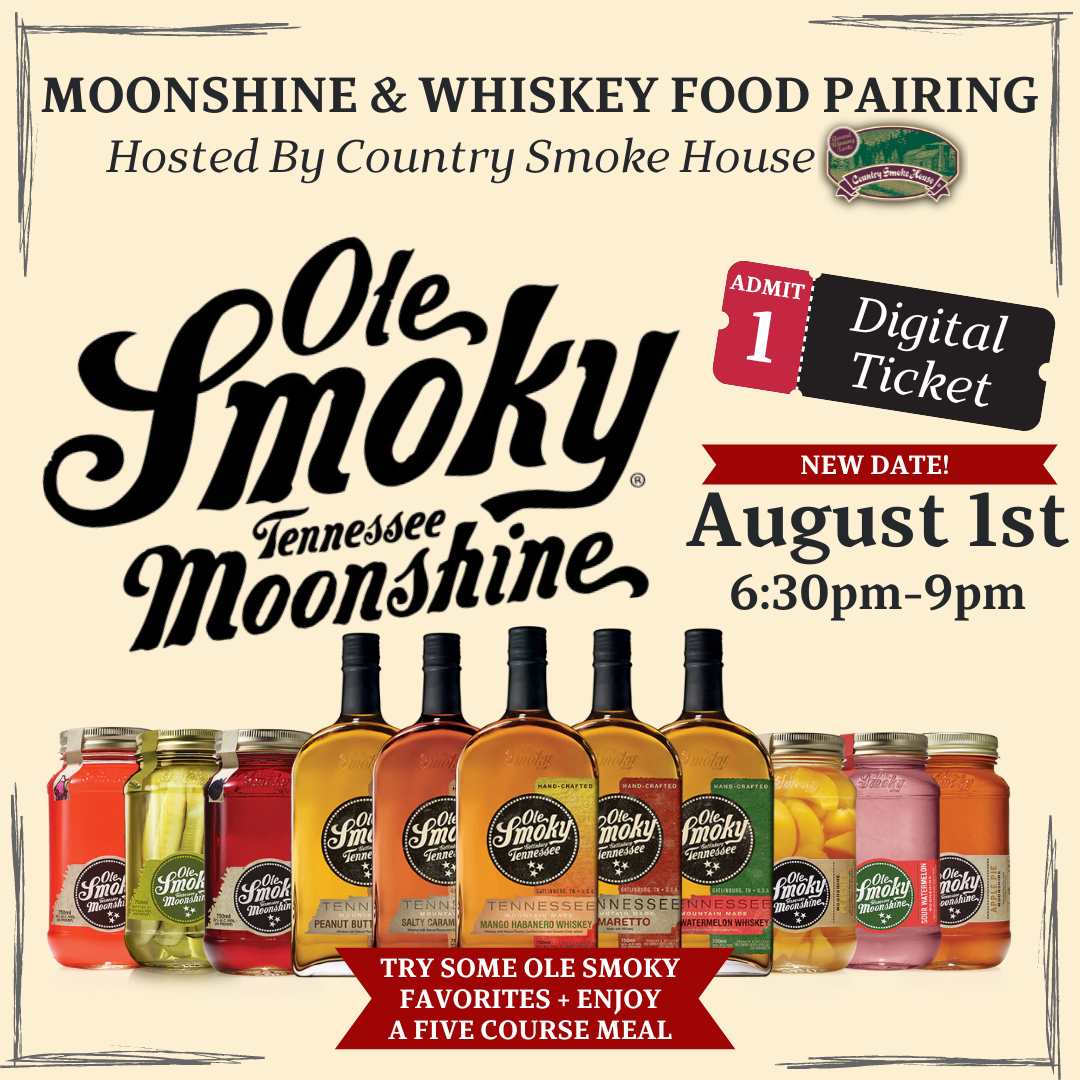MOONSHINE & WHISKEY FOOD PAIRING - Ole Smoky Tennessee Distillery Feature @ Country Smoke House