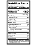 A Nutrition Facts label for Smoked Pineapple Teriyaki Brats