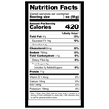 Nutrition facts label for State Champion Premium Sugar Cured Smoked Bacon
