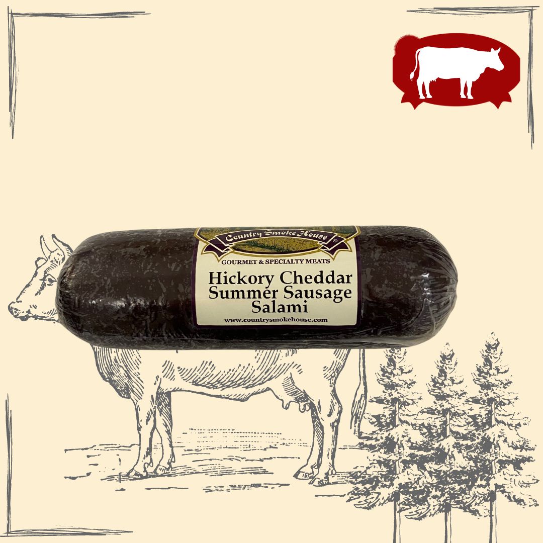 Hickory Cheddar Summer Sausage Salami Chub