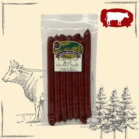Beef Cheddar Apple Snack Stix