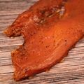 close up of turkey jerky 