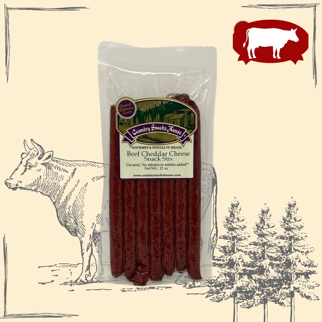 Uncured Beef Cheddar Cheese Snack Sticks Country Smoke House