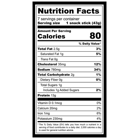 Uncured Buffalo Mild Snack Stix
