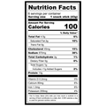 Nutrition facts label for a food product on a white background