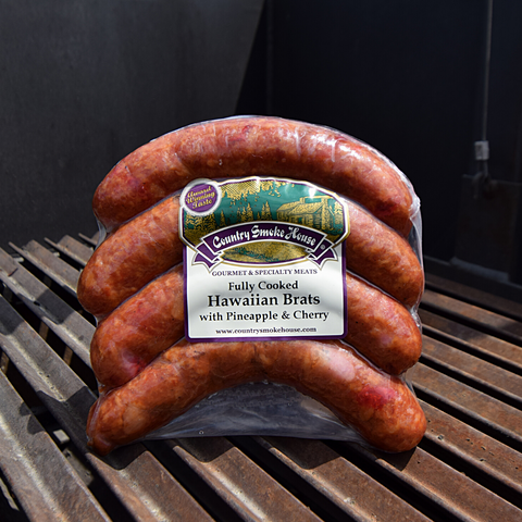 Hawaiian Brats with Pineapple & Cherry
