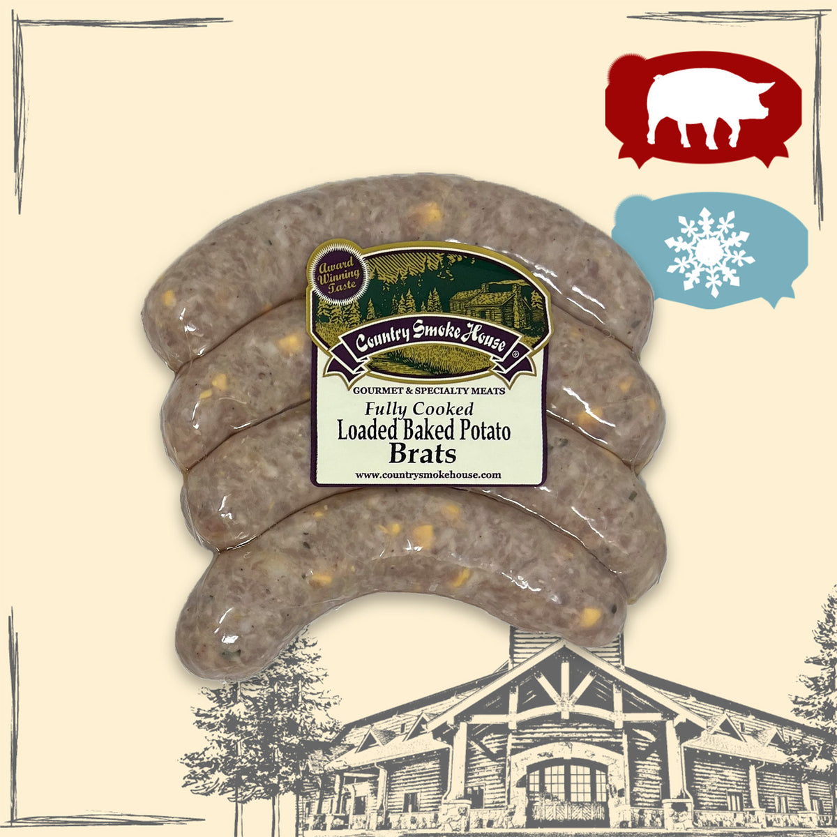 Loaded Baked Potato Brats | Country Smoke House