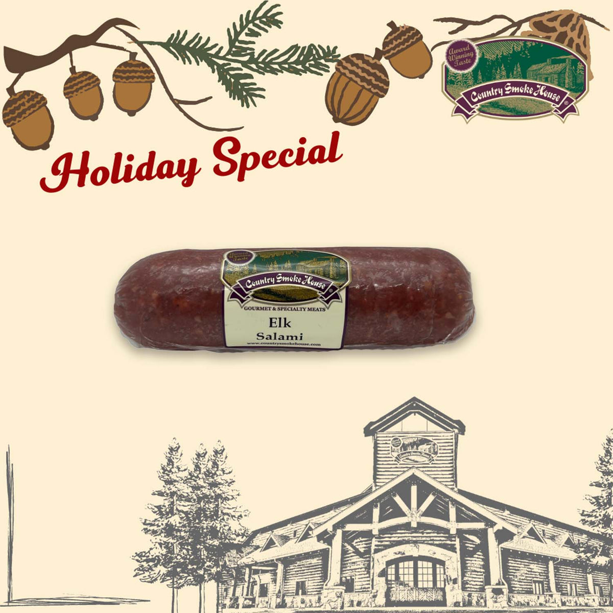 Mini Elk Salami Country Smoke House